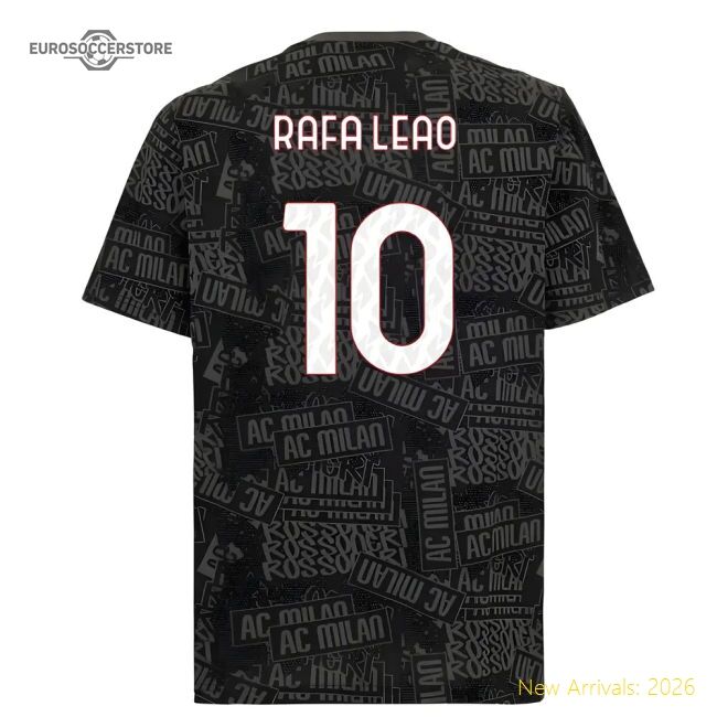 Ac Milan Serie A Tim Rafa Leao Home Pro-level Jersey Kappa Kombat