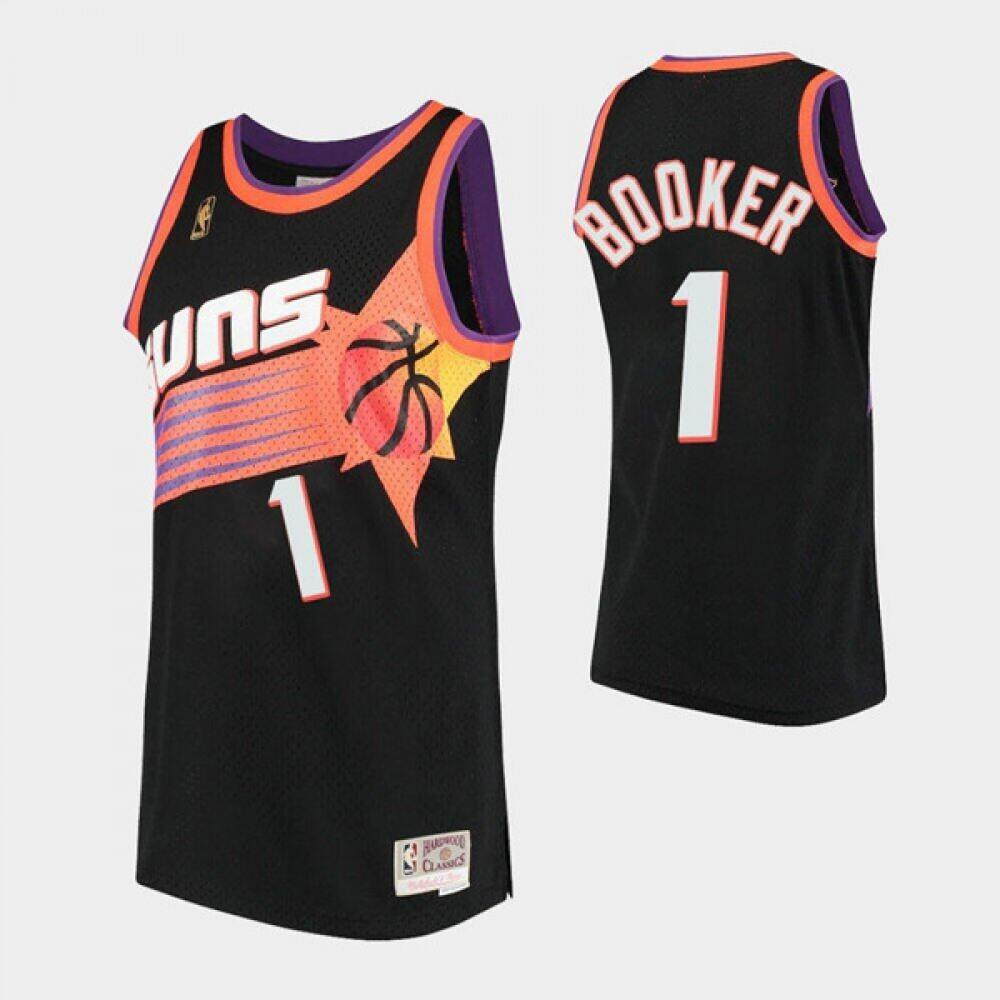Fan Favorite Retro Men's PHX #1 Devin Black Basketball Jersey