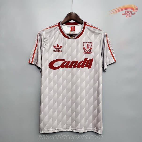 Liverpool 89-91 Away Grey Football Kit