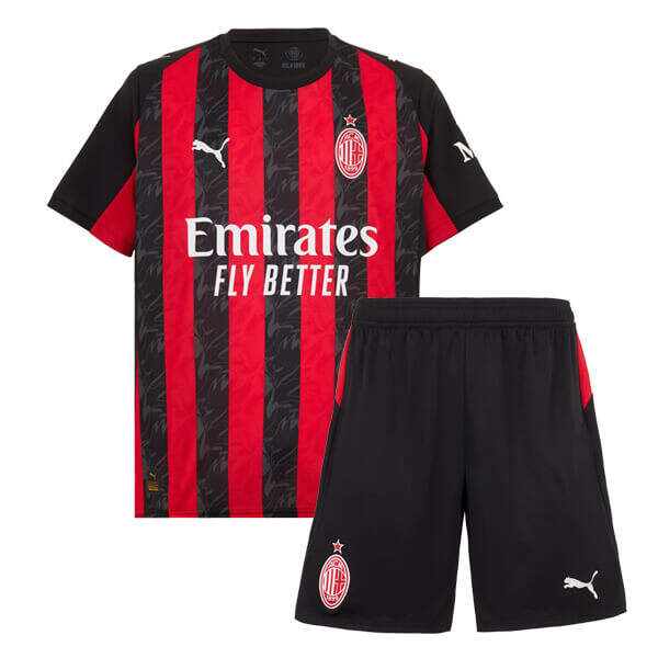 Kids AC Milan 2526 Home Kit ShirtShorts - Official Replica 18689