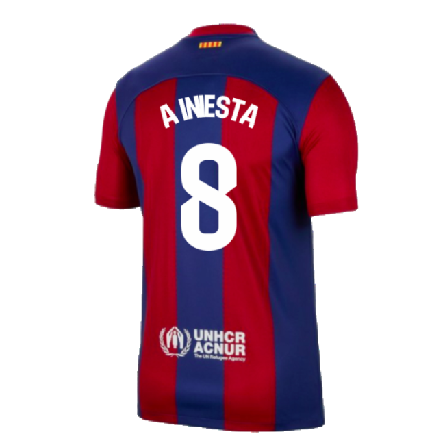 2023-2024 Camiseta Barcelona Local Hombres - Auténtica - Iniesta 8