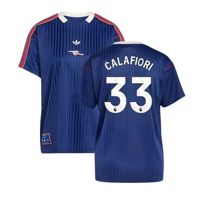 Arsenal Terrace Icons Shirt (Navy) (Calafiori 33) (Match Day)