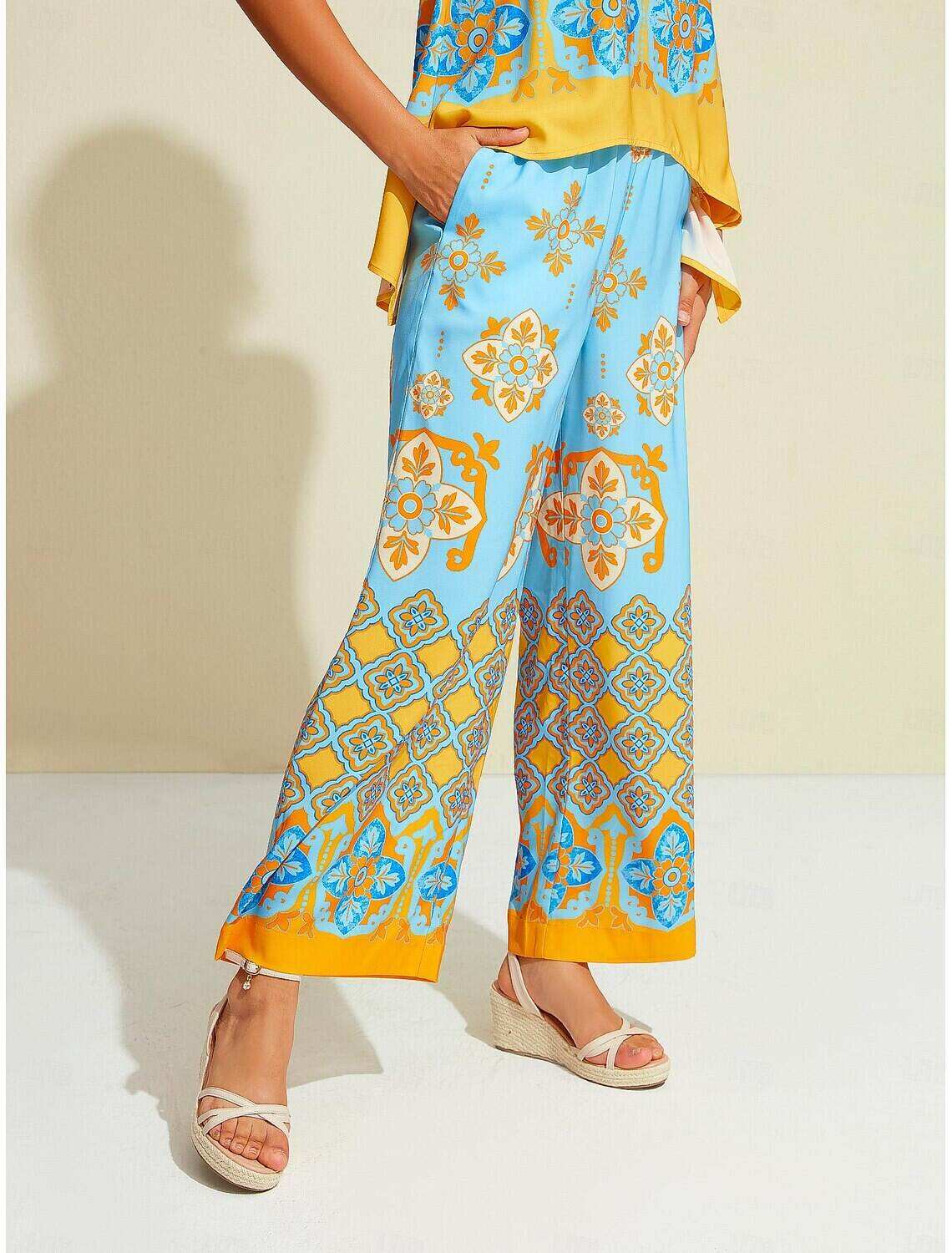 Satin Boho Double Slit Crew Neck Sleeveless Tank Top