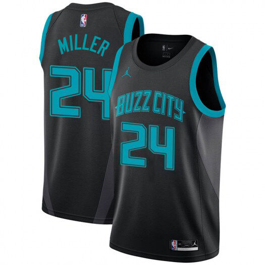 Hornets Brandon Miller #24 Durable 2018 City NBA Swingman Jersey Black