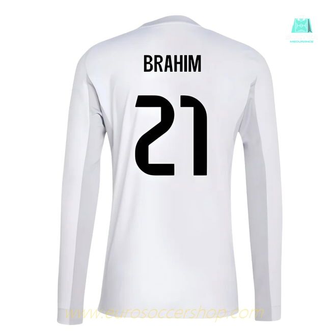 2025-2026 Real Madrid Long Sleeve Home Shirt (Brahim 21)