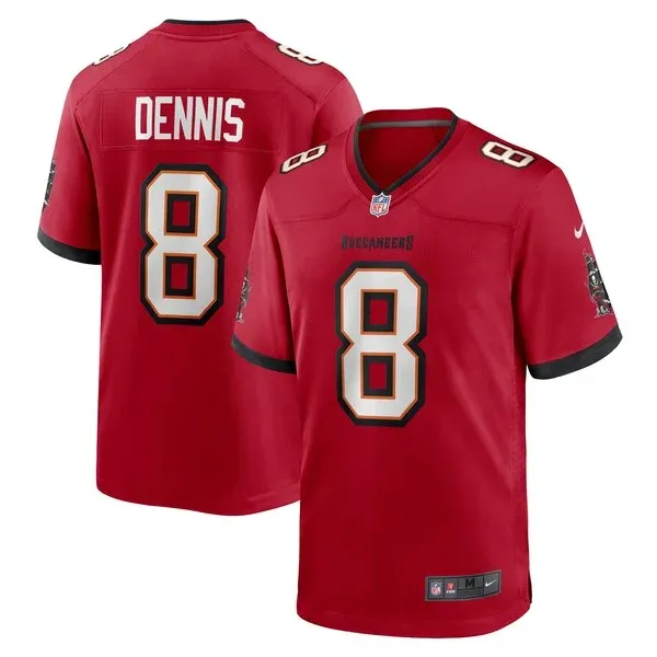 None Dennis Tampa Game Jersey - Red | NFL Player Jersey | NFL Football