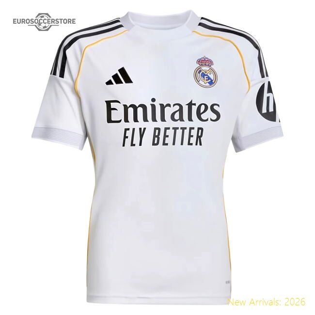 2025-2026 Real Madrid Home Official Jersey Di Stefano Adidas Climacool