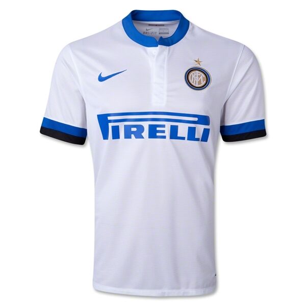 13-14 Inter Milan 4 JZanetti Away White Soccer Jersey Shirt -