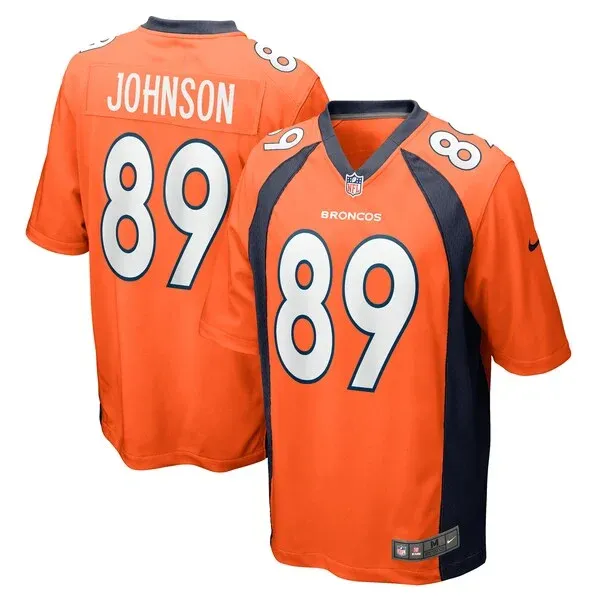 None Brandon Johnson Game Jersey - Orange | NFL Player Jersey