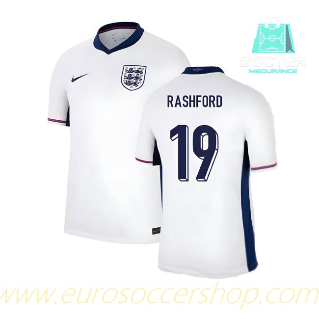 2024-25 Edition England National Team Home Shirt Official (Rashford 19)