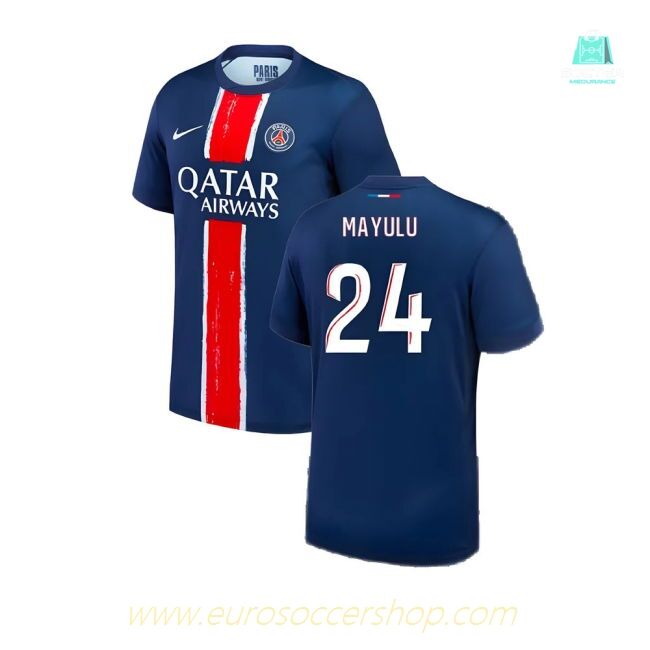 2024-2025 PSG Paris Saint Germain Home Shirt (Mayulu 24)