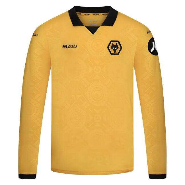 2025-2026 Wolves Long Sleeve Home Shirt - Kids