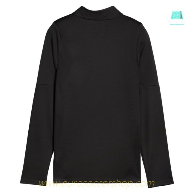 2025-2026 Man City Training 1/4 Zip Top (Black) - Kids