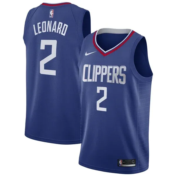 Kawhi Leonard LAC Premium Team Jersey - Blue - Licensed Product