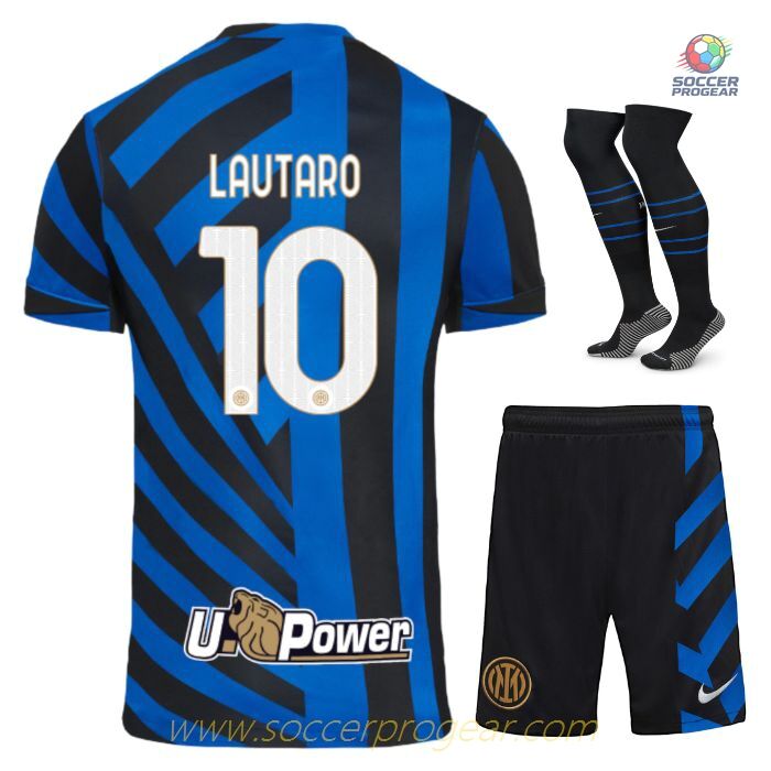 Inter Milan Home Children Jersey Set Team Jersey 2024-2025 Season Lautaro