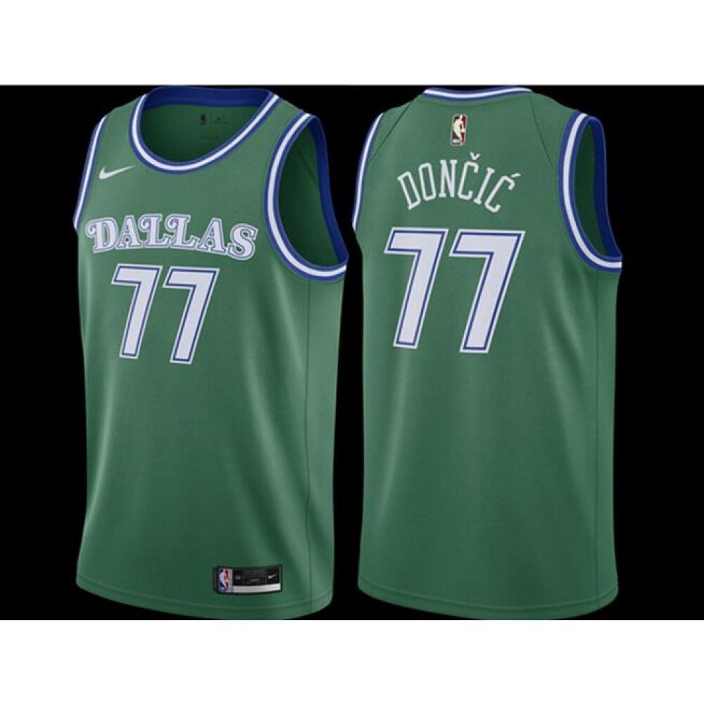 77 Dallas Mavericks Green Jersey - City Edition - Game Day Essential