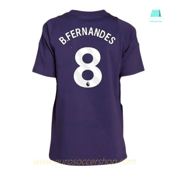 2025-2026 Man Utd Training Tee (Aurora Plum) - Kids (B.Fernandes 8)