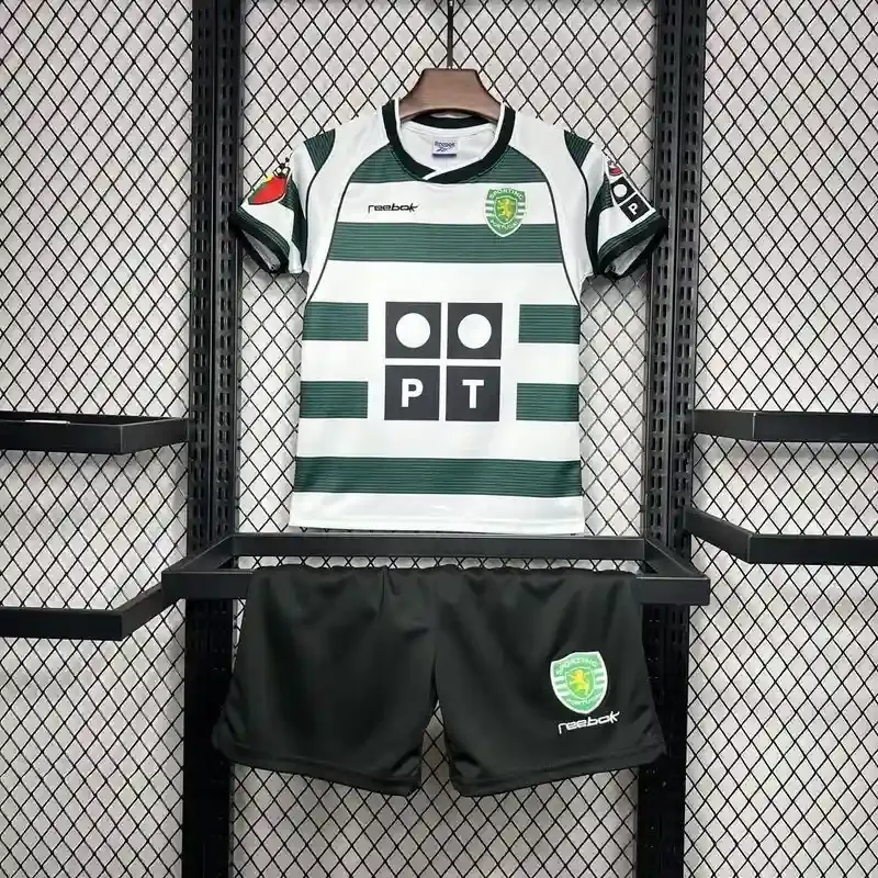 2001-2003 Kids Sporting Lisbon Jersey retro kit