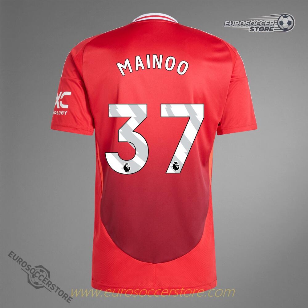 Manchester United MAINOO 37 Home Jersey for the 24-25 Season
