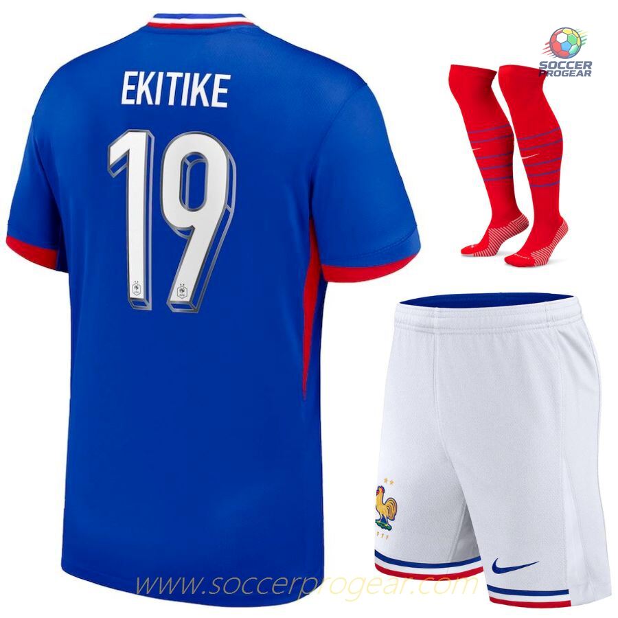 France Team 2024/25 Collection Children Jersey Set Soccer Shirt Ekitike
