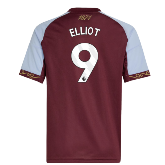 Authentic 2025-2026 Aston Villa Home Shirt (kids) (elliot 9)