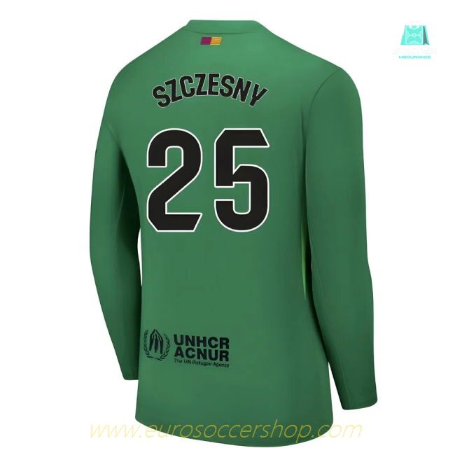 2025-2026 Barcelona Home Goalkeeper Shirt (Green) (Szczesny 25)
