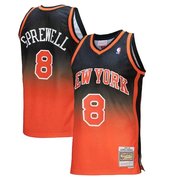 Latrell Sprewell NYK Championship Team Jersey - Black - Fan Favorite