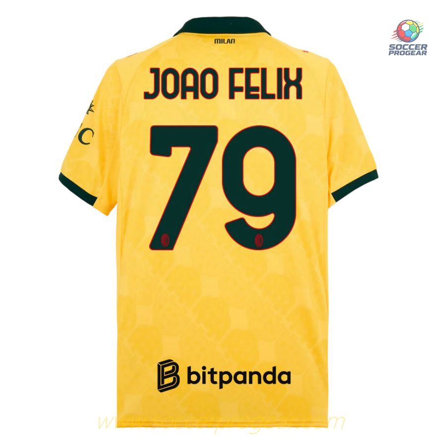 AC Milan Youth Alternate Jersey Set Team Jersey 2025-2026 Season Joao Felix
