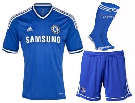 13-14 Chelsea Home Jersey Whole KitShirtShortsSocks - Official