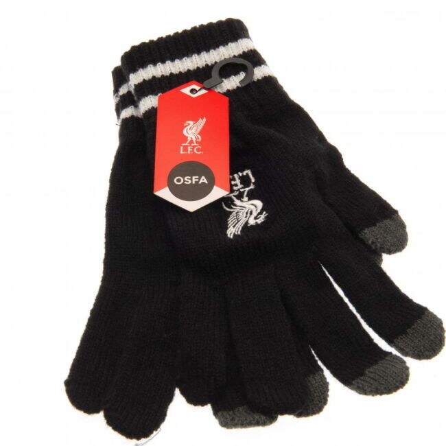 Adult Liverpool FC Touchscreen Knitted Gloves Youths BK