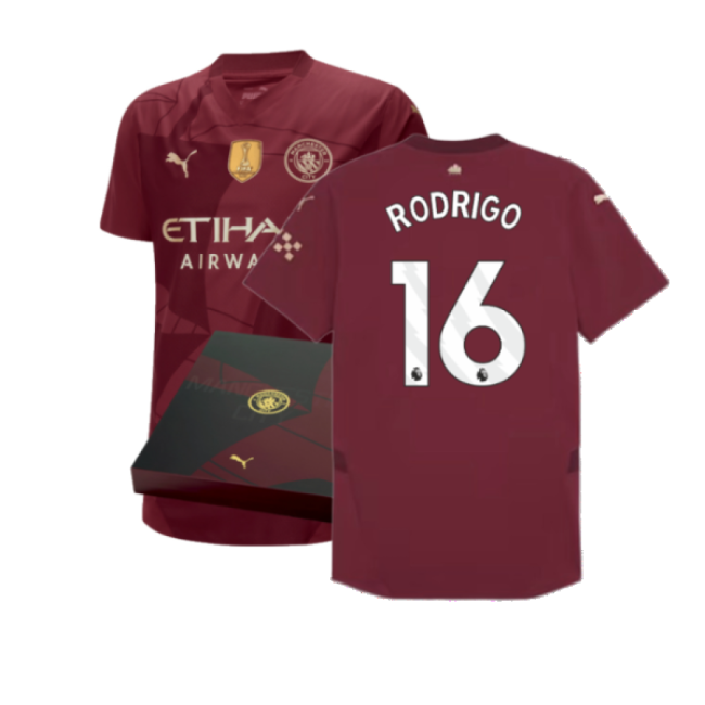 Stretchable 2024-2025 Third Football Shirt Rodrigo 16 Adults #17801