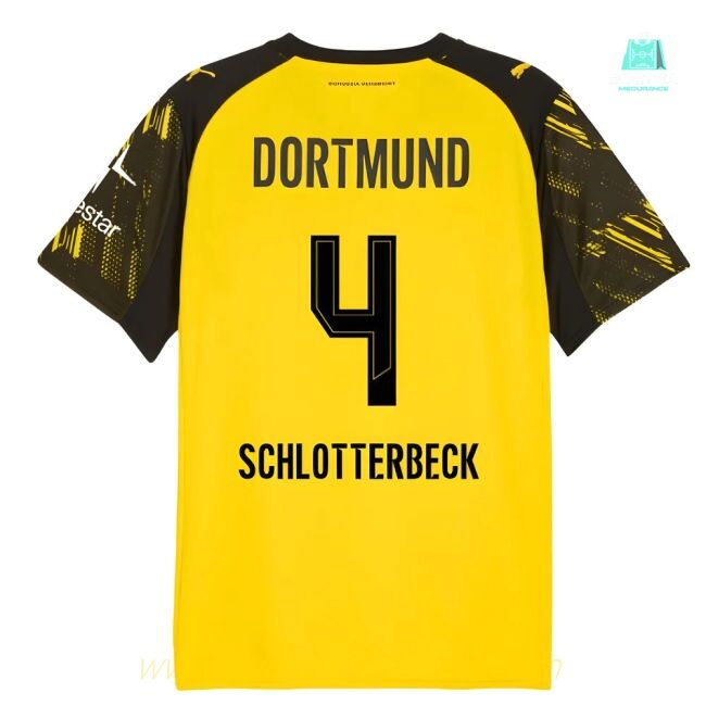 2025-2026 Borussia Dortmund Warm Up Jersey (Yellow) (Schlotterbeck 4)