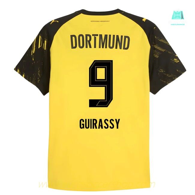 2025-2026 Borussia Dortmund Authentic Home Shirt (Guirassy 9)