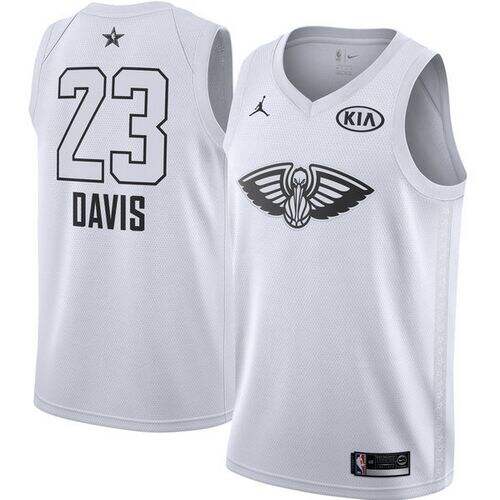 Pelicans #23 Anthony Davis Elite 2018 Icon NBA Jersey - White Swingman