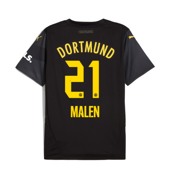 Borussia Dortmund 24-25 Season Away Jersey Featuring Malen 21