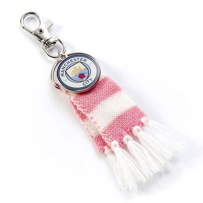 Manchester City FC Pink Bar Scarf Bag Charm (Match Day)