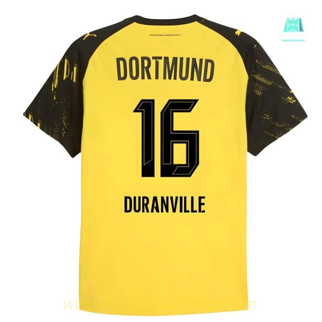 2025-2026 Borussia Dortmund Authentic Home Shirt (Duranville 16)
