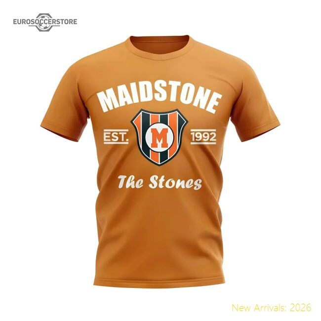 Official Maidstone Established Football T-shirt (orange) - Premium