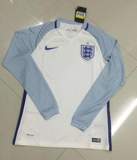 England Home LS 2016 Soccer Jersey Shirt - Official Replica 15079