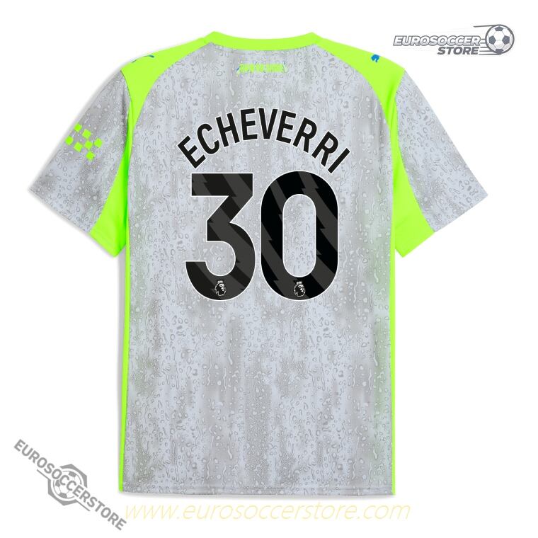 Manchester City's 25-26 Third Jersey featuring ECHEVERRI with the number 30