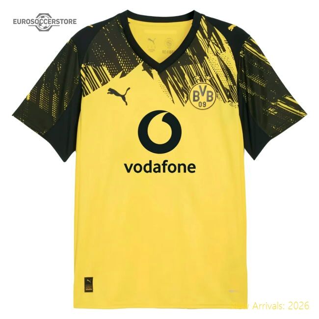 Authentic 2025-2026 Borussia Dortmund Home Shirt (Your Name)
