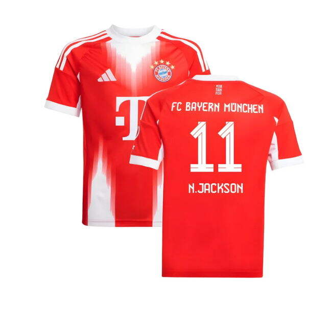 2025-2026 Bayern Munich Home Shirt (Kids) (N.Jackson 11)