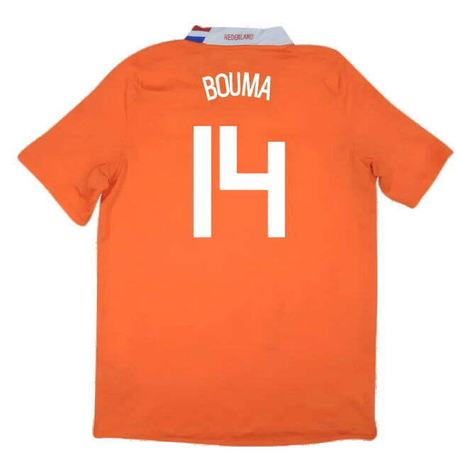 Bouma 14 Original 2008-2009 Holland European Football Home Uniform