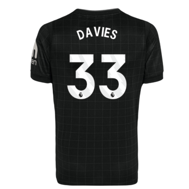 Die-hard Spurs Tottenham Away Shirt Davies #33 Durable Material Ne...