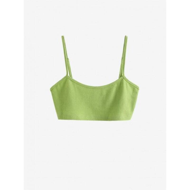 Cropped Textured Shirt With Tiny Cami Top PZ3968