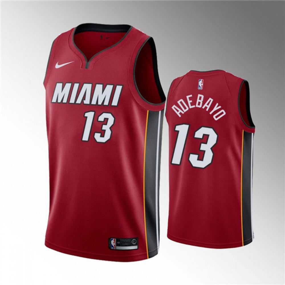 Professional Grade Men's Miami Heat #13 Bam Red Basketball Jersey