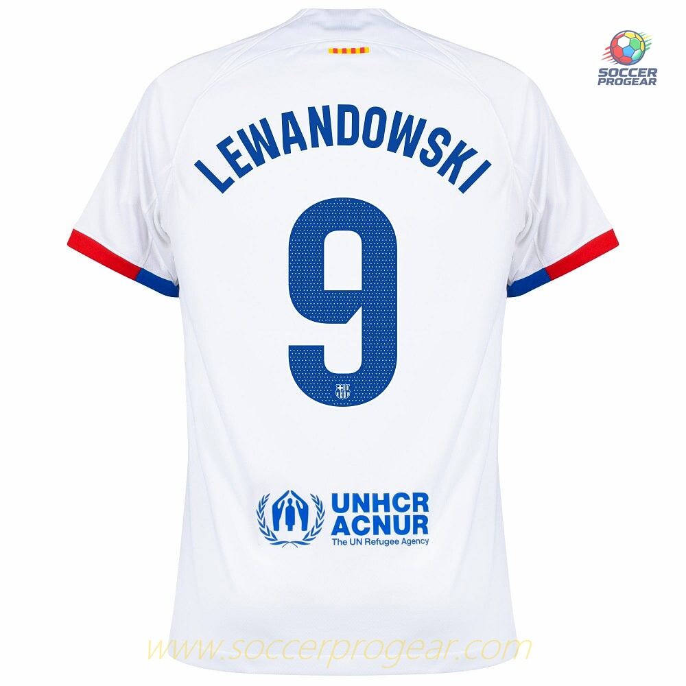 Barca Football Shirt 2023 2024 Away Lewandowski