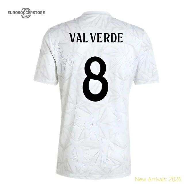 2024-2025 Real Madrid Pre-match Shirt (white) (valverde 8)