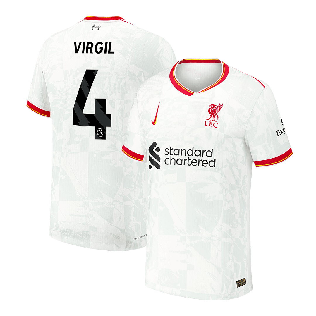 Player Version VIRGIL #4 Liverpool Third Away Soccer Jersey 2024/25Aut