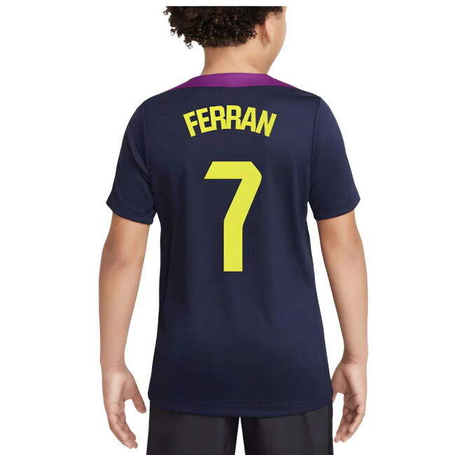 2025-2026 Barcelona Strike Training Shirt (Purple) - Kids (Ferran 7)